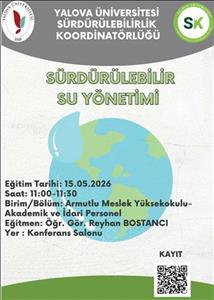 Sürdürülebilir Su Yönetimi Eğitimi (Armutlu MYO)